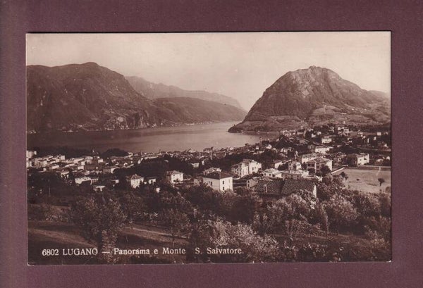 LUGANO - Panorama e Monte San Salvatore - 1924