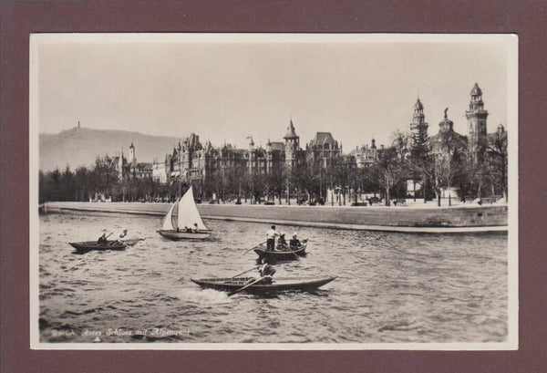 ZÜRICH - Rotes Schloss - Boote - Alpenquai