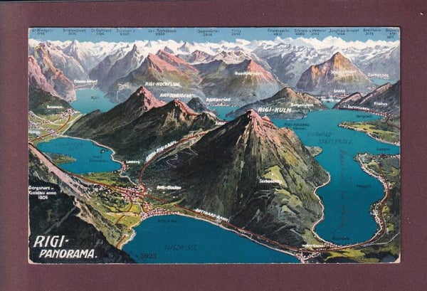 RIGI Panorama - Vogelschau - 1917 Zensuriert