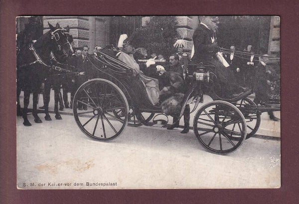BERN - Der Kaiser Wilhelm II vor dem Bundespalast - 1912