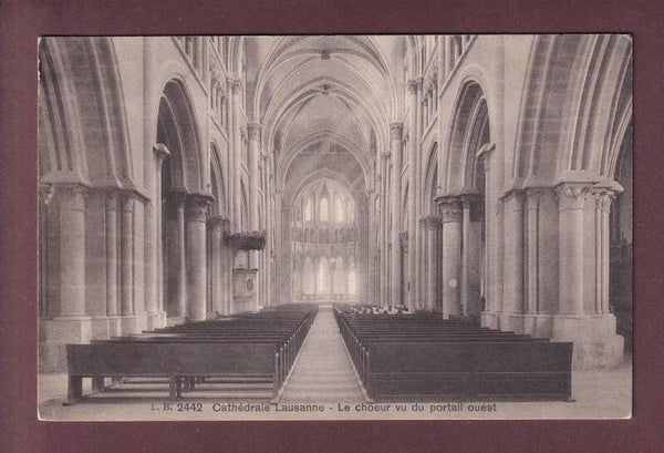 LAUSANNE - Cathédrale - Chœur vu du portail ouest