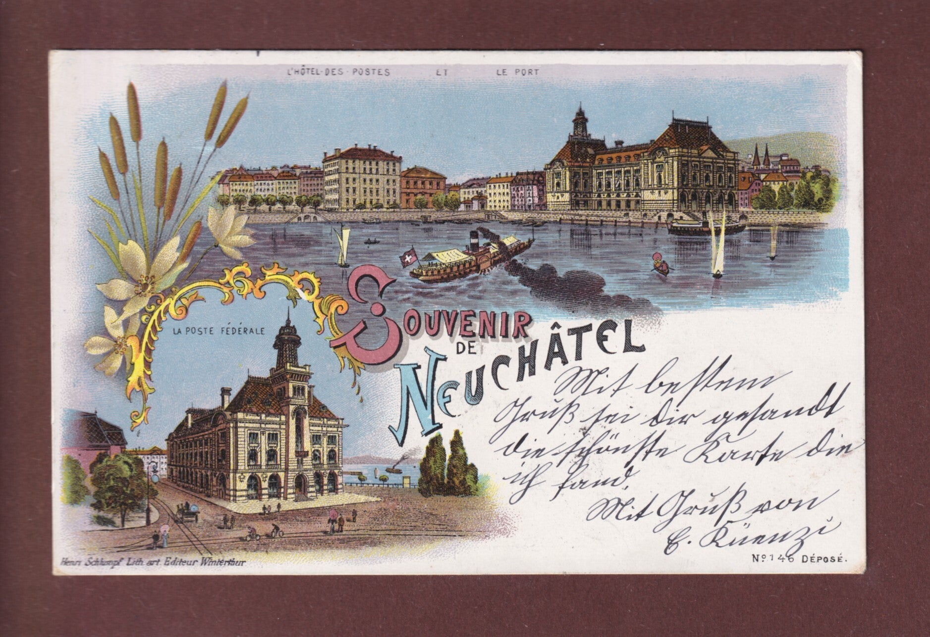 Souvenir de NEUCHÂTEL - 1902 Litho Schlumpf