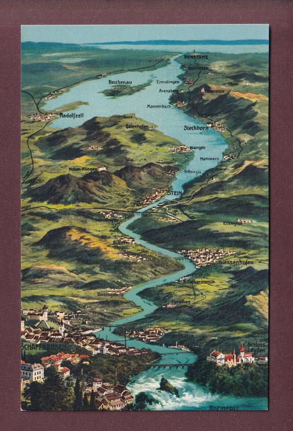 RHEINFALL und Umgebung - Vogelschau