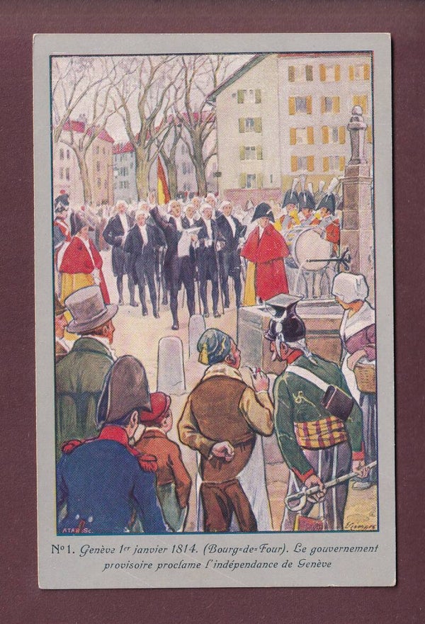GENEVE - Bourg-de-Four - Indépendance 1814