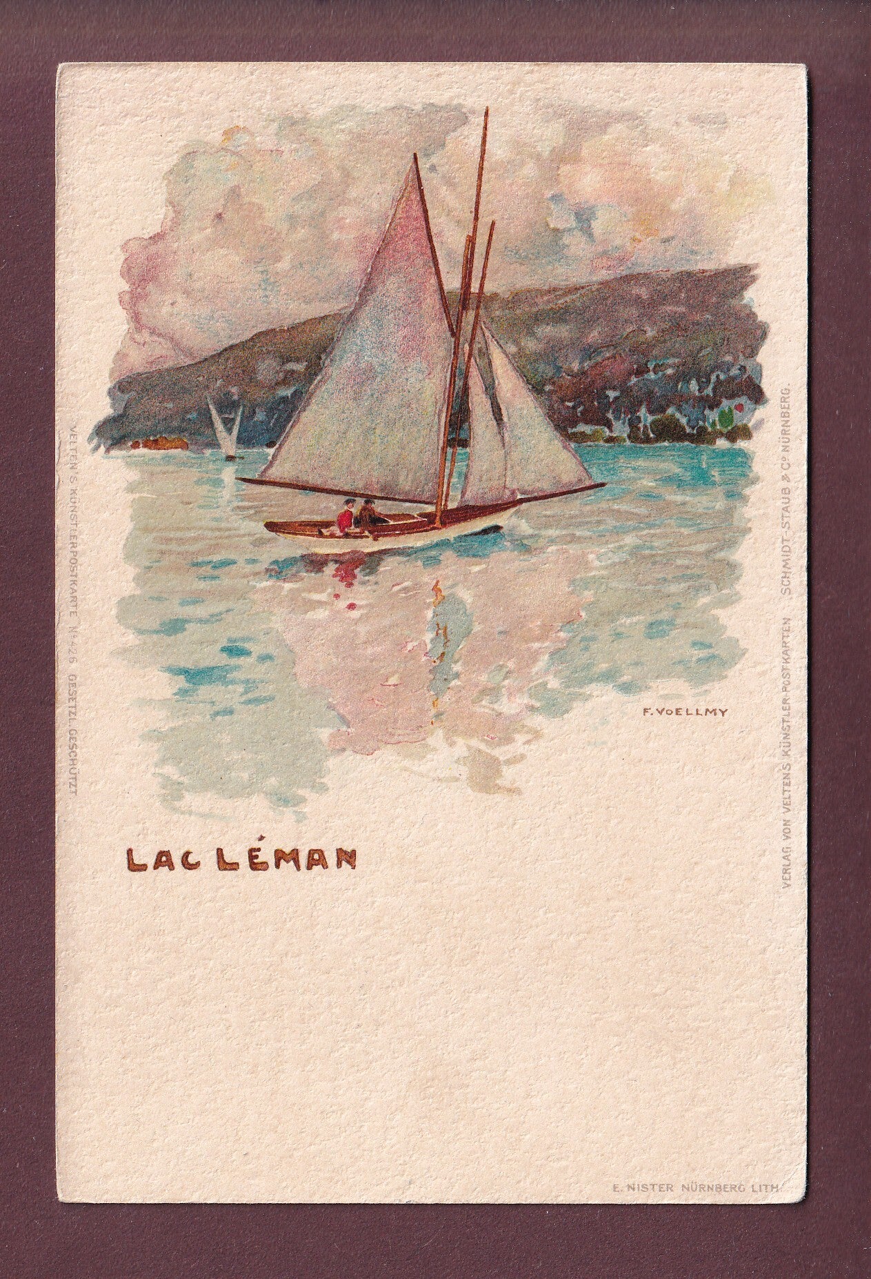 LAC LEMAN - Voilier - F. Voellmy