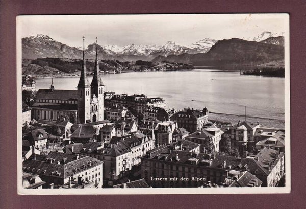LUZERN und die Alpen - 1937 // leicht gefaltet //