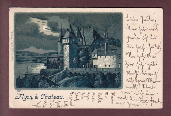 NYON - Le Château au clair de lune - 1901