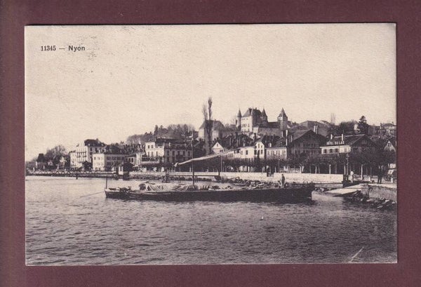 NYON depuis le lac - Barque du Léman - 1920