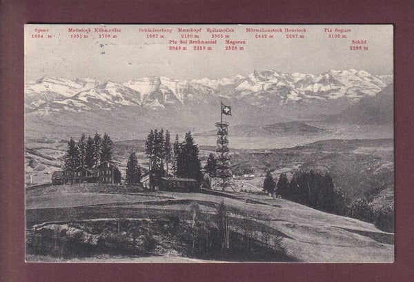 BACHTEL-KULM - 1911 Langstempel WERNETSHAUSEN