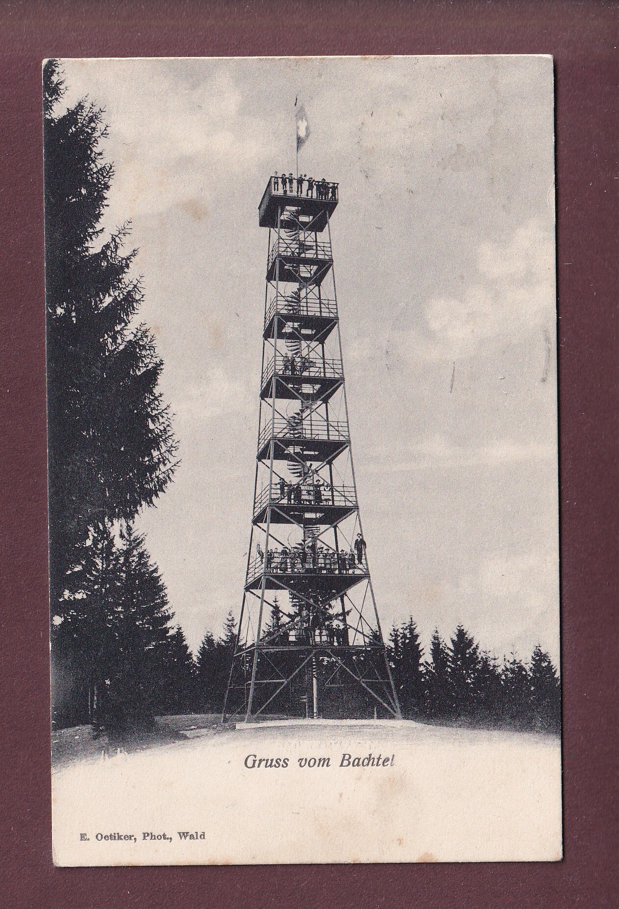 Gruss vom BACHTEL-KULM - 1909 Vignette
