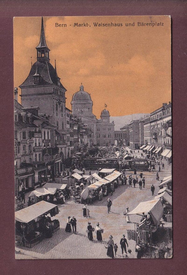 BERN - Markt - Waisenhaus - Bärenplatz - 1930