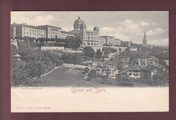 Gruss aus BERN - Teilansicht mit Bundespalast