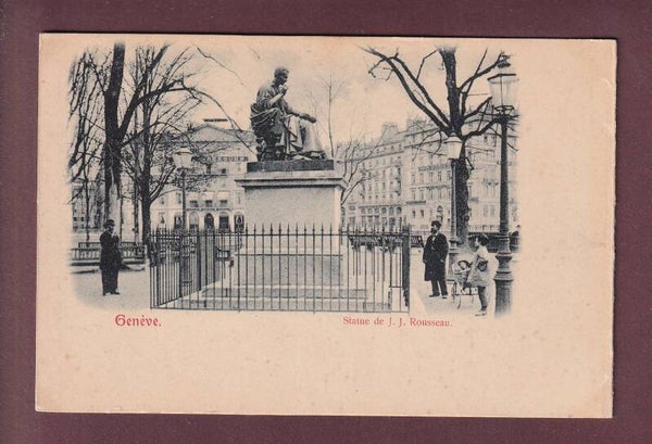 GENEVE - Statue J. J. Rousseau - Gens