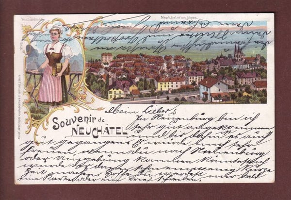 Souvenir de NEUCHÂTEL - 1901 Litho Guggenheim