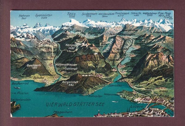 LUZERN und Umgebung - Vogelschau