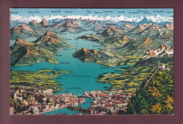 LUZERN und Umgebung - Vogelschau