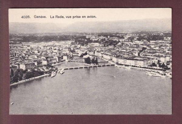 GENEVE - La Rade vue d'avion
