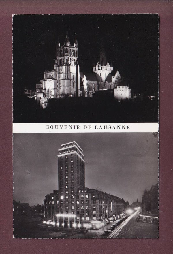 LAUSANNE de nuit - Cathédrale et Tour Bel-Air