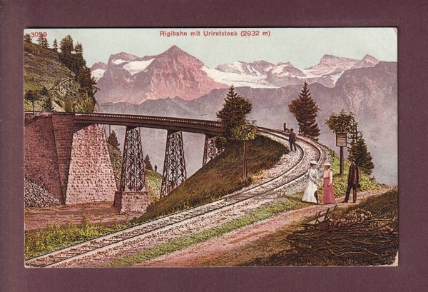 RIGIBAHN - Urirotstock - Leute - 1909