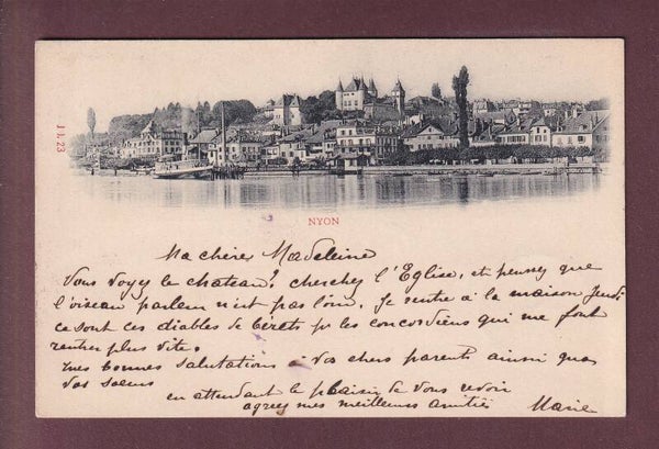 NYON depuis le Lac - 1900