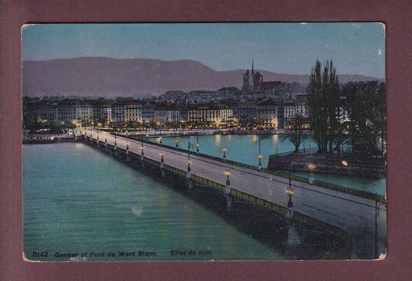GENEVE de nuit - 1908