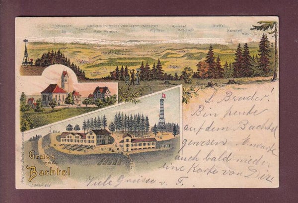Gruss vom BACHTEL - 1904 // Falte //