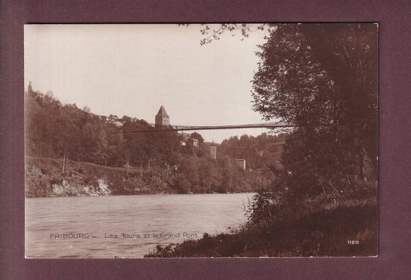 FRIBOURG - Les tours et le Grand Pont