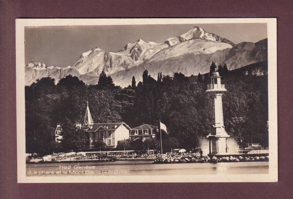 GENEVE - Phare et Mont-Blanc