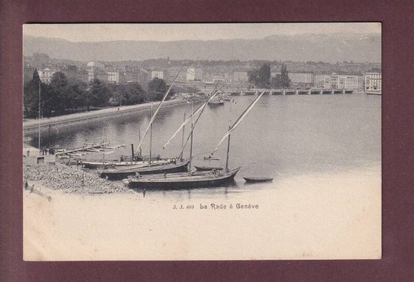 GENEVE - La Rade - Barques du Léman