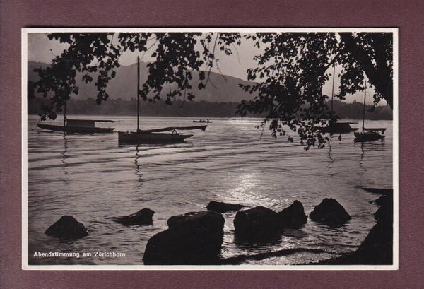 ZÜRICH - Abendstimmung am Zürichhorn - 1937