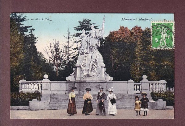 NEUCHÂTEL - Monument National - Gens - 1910