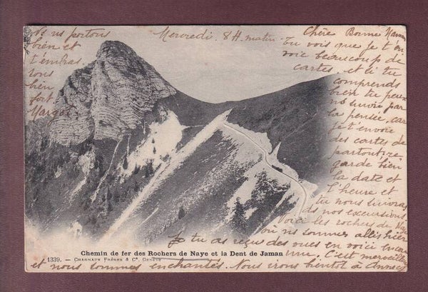 Chemin de fer des ROCHERS DE NAYE - Dent de Jaman - 1903