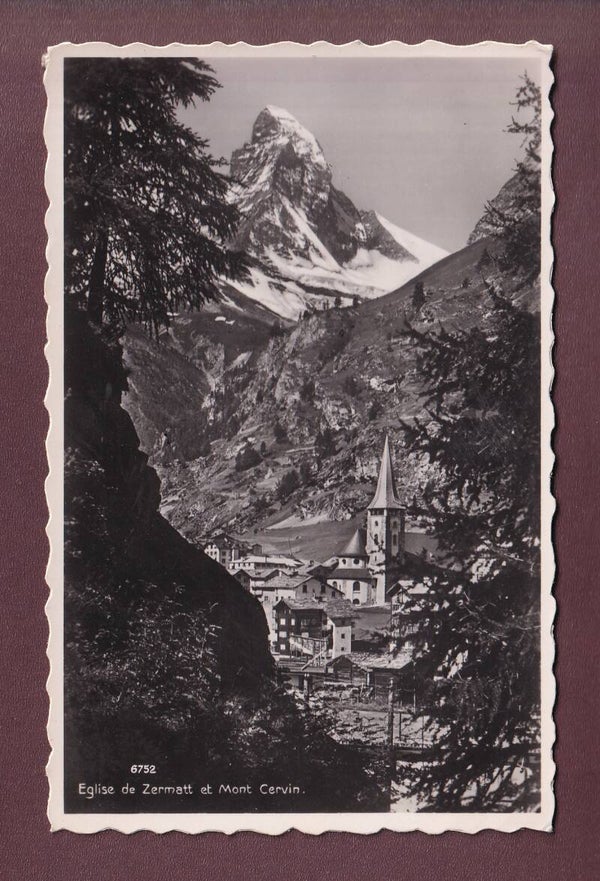 ZERMATT - Eglise et Mont Cervin - 1959