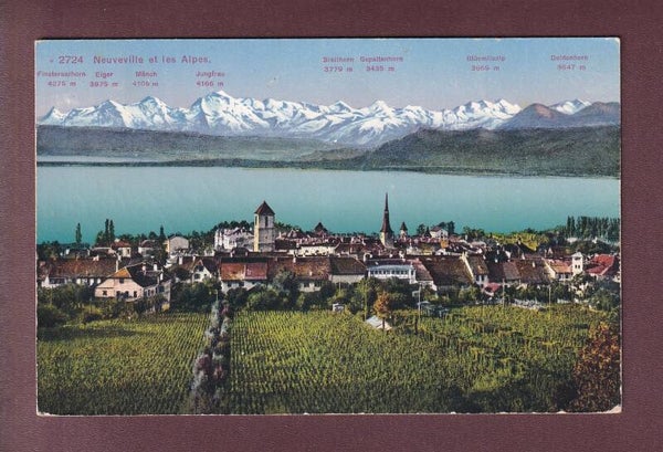 LA NEUVEVILLE et les Alpes - 1926