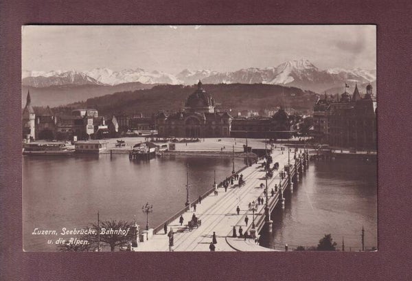 LUZERN - Seebrücke - Bahnhof - 1914