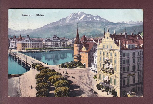 LUZERN - Hotel du Cygne - Pilatus - 1909
