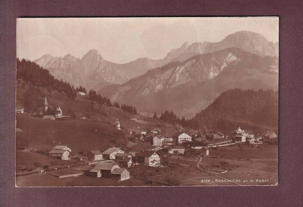 ROSSINIERE et le Rübli - 1918 // pli d'angle //