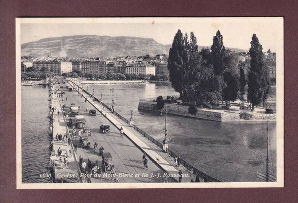 GENEVE - Pont du Mont-Blanc animé - 1937
