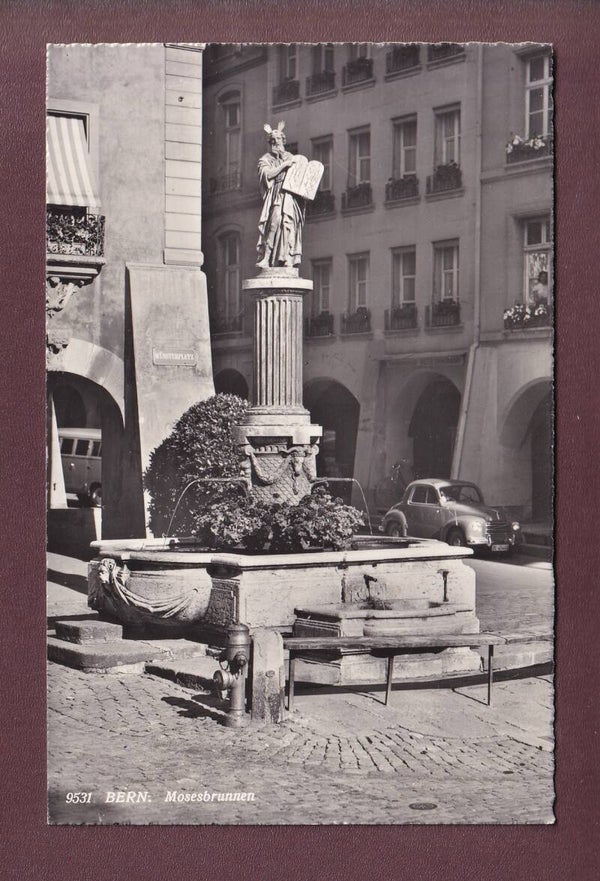 BERN - Mosesbrunnen - Auto - 1954