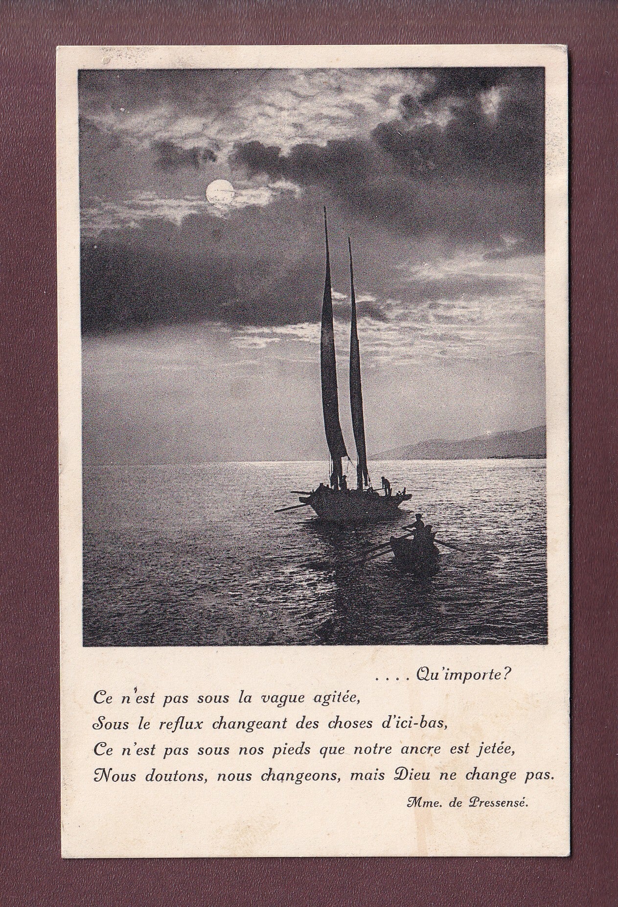 BARQUE DU LEMAN au clair de lune