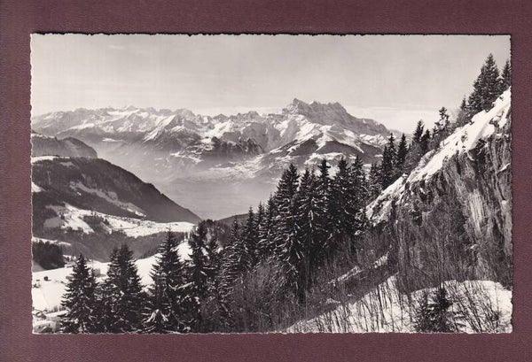 LEYSIN - Dents du Midi depuis le téléférique de la Berneuse