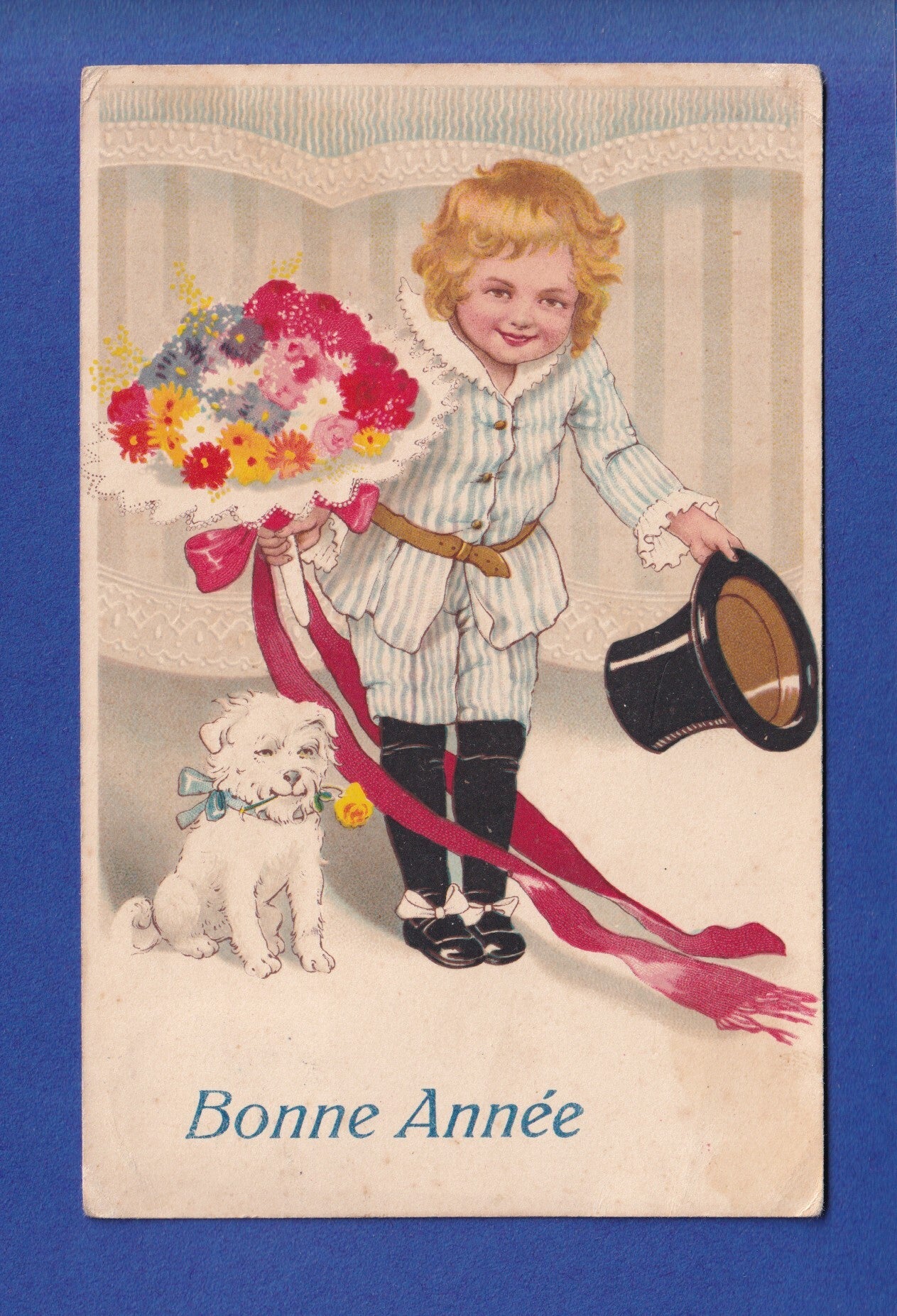 NOUVEL AN - Enfant - Chien - 1913