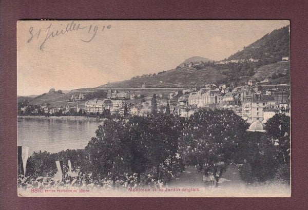 MONTREUX - Jardin anglais - 1910