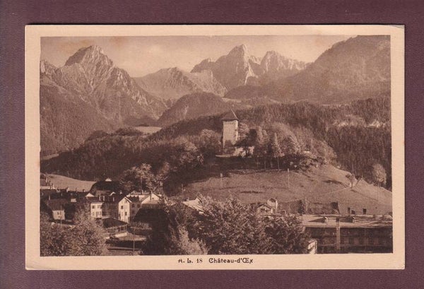 CHÂTEAU D'OEX - Partie avec l'Eglise // pli //