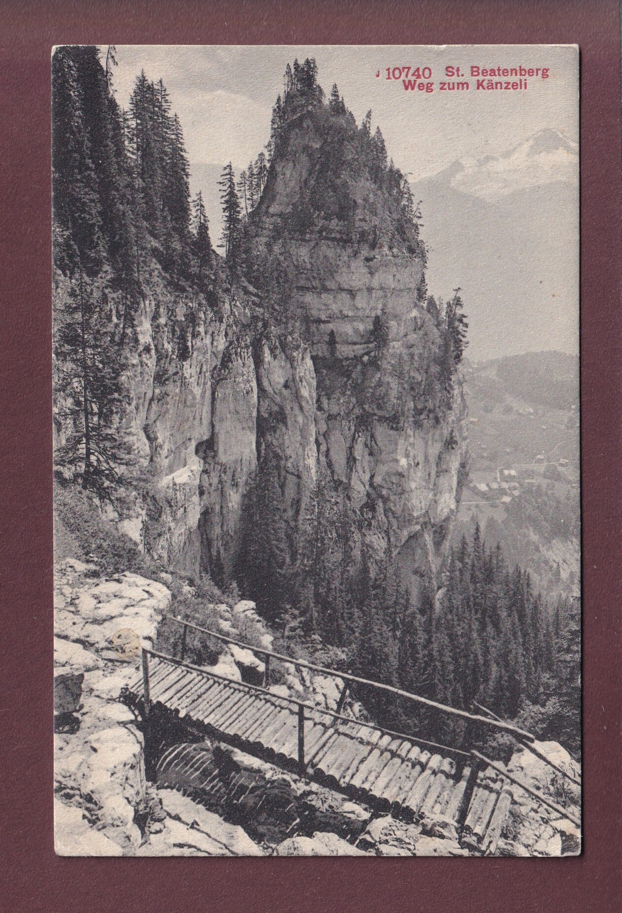 ST. BEATENBERG - Weg zum Känzeli - 1912 // kleiner Eckbug //
