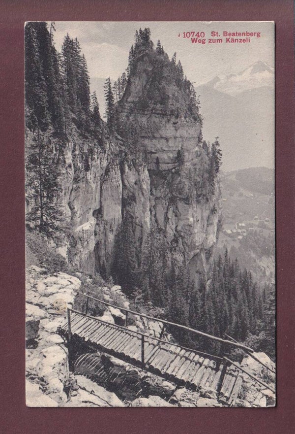 ST. BEATENBERG - Weg zum Känzeli - 1912 // kleiner Eckbug //