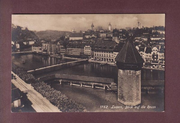 LUZERN - Teil mit Wasserturm - 1923