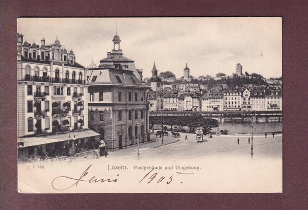 LUZERN - Postgebäude und Umgebung // Eckbug //