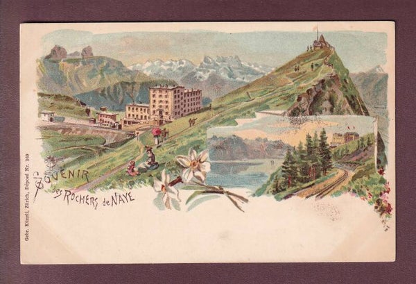 Souvenir des ROCHERS DE NAYE - Litho Künzli