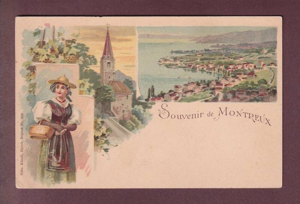 Souvenir de MONTREUX - Litho Künzli
